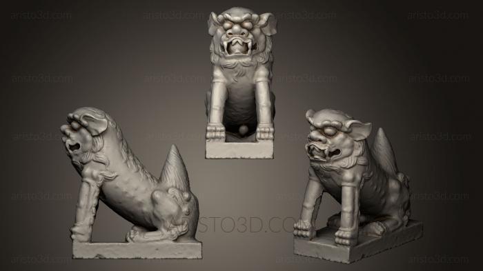 Figurines lions tigers sphinxes (STKL_0233) 3D model for CNC machine